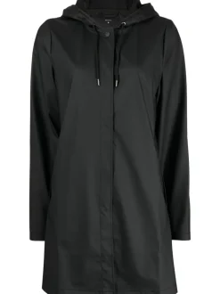 Rains Giubbotto Nero Donna Impermeabile