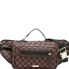 Sprayground Marsupio Marrone Uomo Scacchi