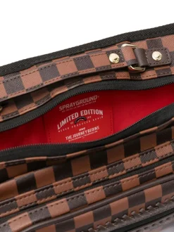 Sprayground Marsupio Marrone Uomo Scacchi
