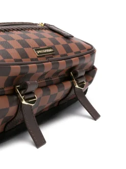 Sprayground Marsupio Marrone Uomo Scacchi