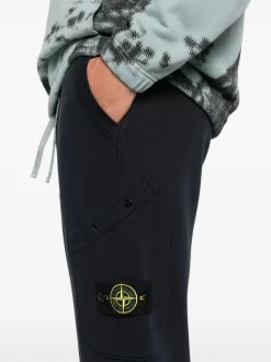 Stone Island Felpa Pantalone Blu Uomo Etichetta Compass