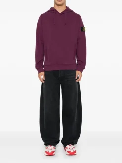Stone Island Felpa Viola Uomo Cappuccio