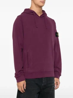 Stone Island Felpa Viola Uomo Cappuccio