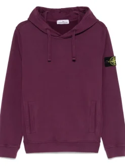 Stone Island Felpa Viola Uomo Cappuccio