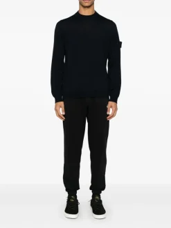 Stone Island Maglia Blu Uomo Girocollo