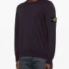 Stone Island Maglia Viola Uomo Patch Logo Compass