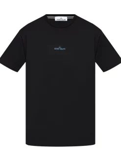 Stone Island T-shirt Nero Uomo Logo Compass Posteriore