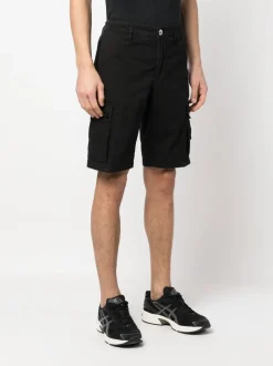 Stone Island Uomo Bermuda Nero Cargo