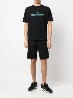 Stone Island Uomo Bermuda Nero Cargo
