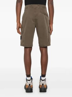 Stone Island Uomo Bermuda Verde Cargo