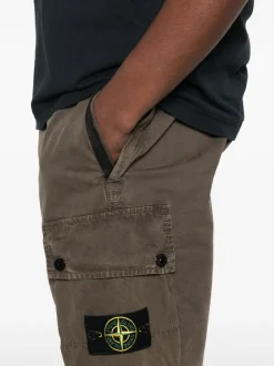 Stone Island Uomo Bermuda Verde Cargo