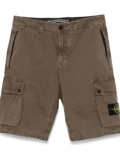 Stone Island Uomo Bermuda Verde Cargo