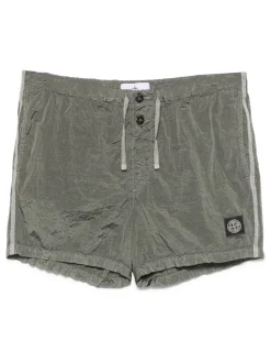 Stone Island Uomo Boxer Verde Corto