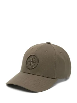 Stone Island Uomo Cappellino Verde Ricamo Logo