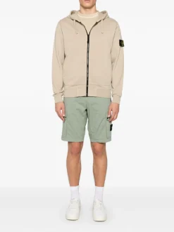 Stone Island Uomo Felpa Marrone Cappuccio