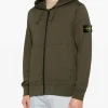 Stone Island Uomo Felpa Verde Cappuccio