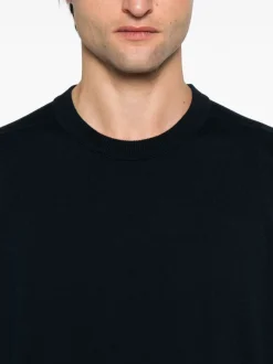 Stone Island Uomo Maglia Blu Patch Logo Compass