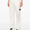 Stone Island Uomo Pantalone Bianco Gamba Dritta