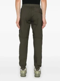 Stone Island Uomo Pantalone Verde Vita Elasticizzata