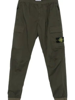 Stone Island Uomo Pantalone Verde Vita Elasticizzata