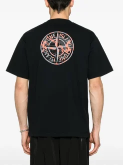 Stone Island Uomo T-shirt Nero Micro Logo