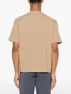 Stone Island Uomo T-shirt Marrone Girocollo