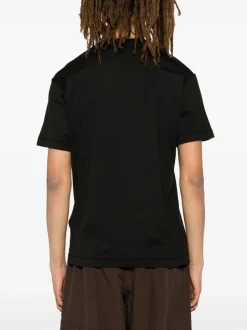 Stone Island Uomo T-shirt Nero Patch Logo