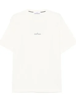 Stone Island Uomo T-shirt Bianco Micro Logo