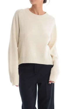 Sweet Cachemire Maglia Beige Donna girocollo