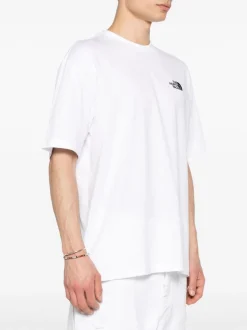 The North Face Uomo T-shirt Bianco Ricamo Logo