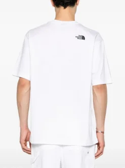 The North Face Uomo T-shirt Bianco Ricamo Logo