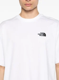 The North Face Uomo T-shirt Bianco Ricamo Logo