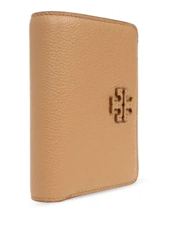 Tory Burch Portafoglio Marrone Donna Logo Applicato