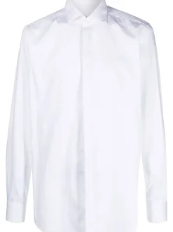 Xacus Camicia Bianco Uomo Colletto alla Francese Cotone