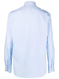 Xacus Camicia Celeste Uomo Colletto alla Francese