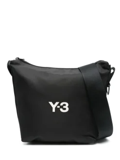 Y-3 Borsa Nero Uomo Stampa Logo