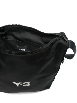 Y-3 Borsa Nero Uomo Stampa Logo