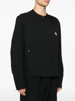 Y-3 Giubbotto Nero Uomo Stampa Logo
