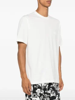 Y-3 T-shirt Bianco Uomo Stampa Logo in Tono