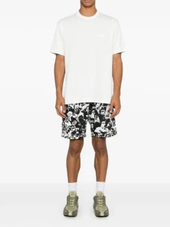 Y-3 T-shirt Bianco Uomo Stampa Logo in Tono