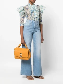 Zanellato Borsa Arancione Donna Postina Heritage Vela Luxethic