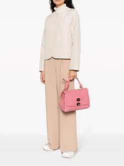 Zanellato Borsa Rosa Donna Postina Piuma Knot S
