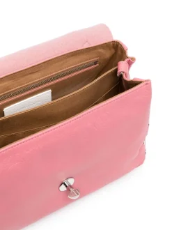 Zanellato Borsa Rosa Donna Postina Piuma Knot S