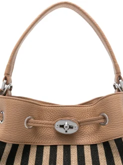 Zanellato Monda' Vimini S Donna Borsa Marrone-Nero